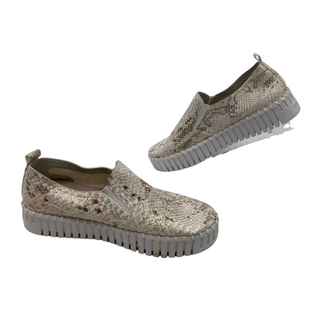Ilse Jacobsen Beige Gold Snake Print Sneakers | Womens 39EU